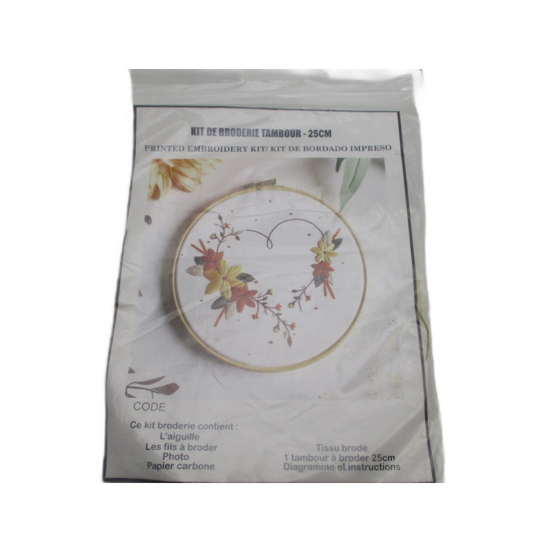 kit de broderie tambour 25cm