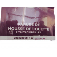 Parure de housse de couette + 2 taies oreiller