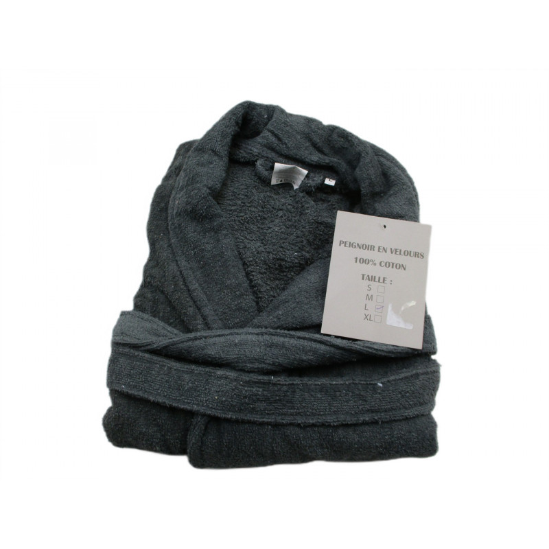 Peignoir velour 100% coton taille L