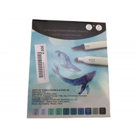 4 Boites de 10 marqueurs double pointes
