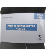 3 Lots de 3 paires de chaussettes 43-46