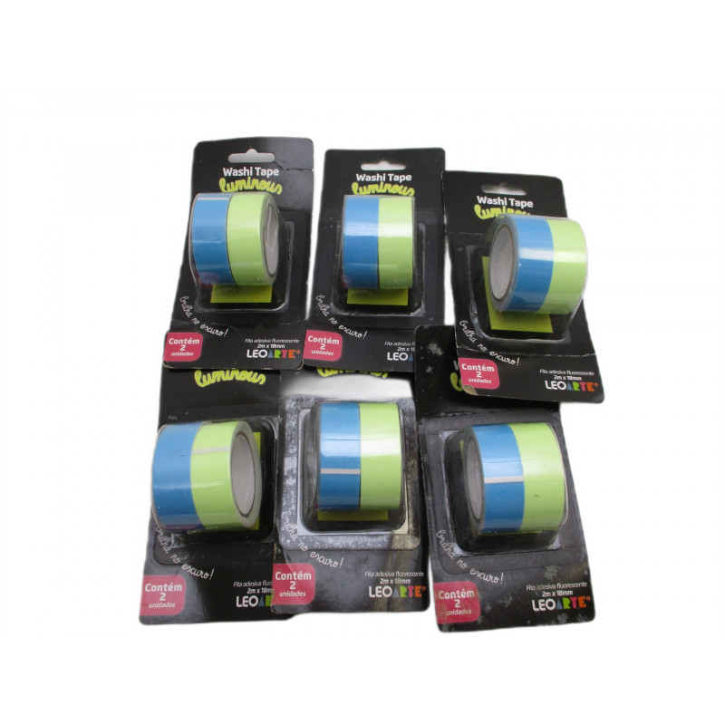 6 Lots de 2 rubans adhesif lumineux
