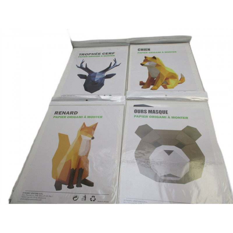 4 Papiers origami a monter