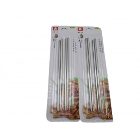 2 Lots de 2 de baguettes inox