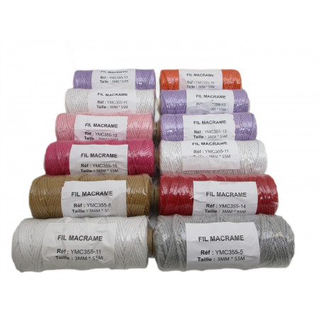 12 Fils macrame 3mm  55 m