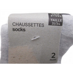 21 Pack de 2 paires de chaussettes 31-34