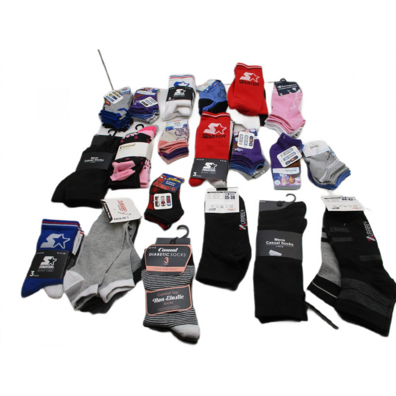 20 Pack de 3 paires de chaussettes