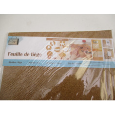 5 Sets de 5 feuilles liege 1mm A4