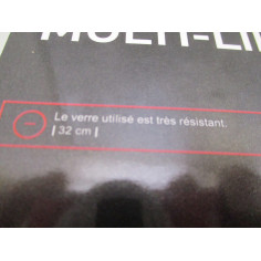 Couvercle verre resistant Ø32cm