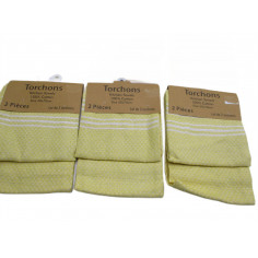 6 lots de 2 torchons 50x70