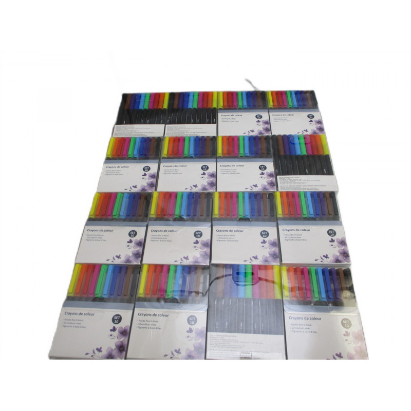 16 Sets de 10 crayons de couleurs