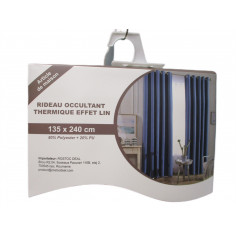 Rideau occultant effet lin thrmique 135x240