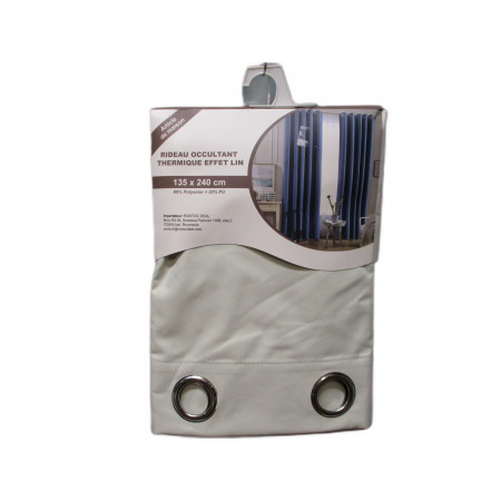 Rideau occultant effet lin thrmique 135x240